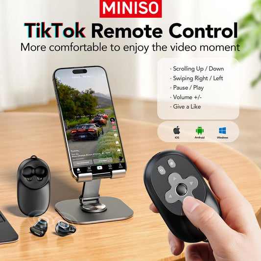 MINISO Wireless Earbuds Remote Control Take Pictures like Music Voice Assistant Call Power Bluetooth-Compatible Page Scroller Bluetooth 5.4 Earphones, Wireless Headphones with Mic Fully Compatible