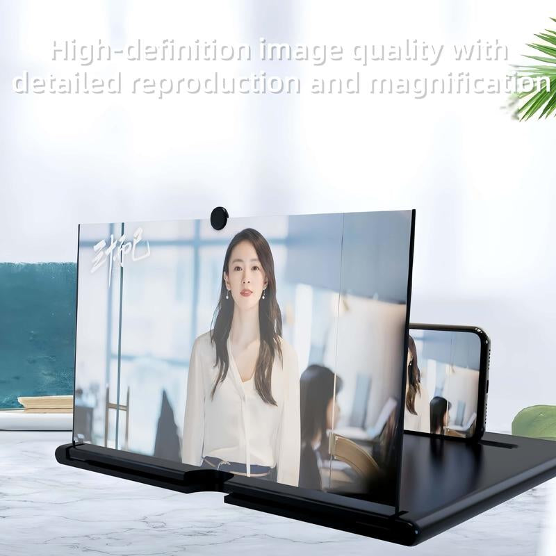 Experience Big Screen Entertainment Anywhere with the 12" Ultra-HD Mobile Phone Magnifier - Perfect for Eye Protection and Full-Screen Viewing
