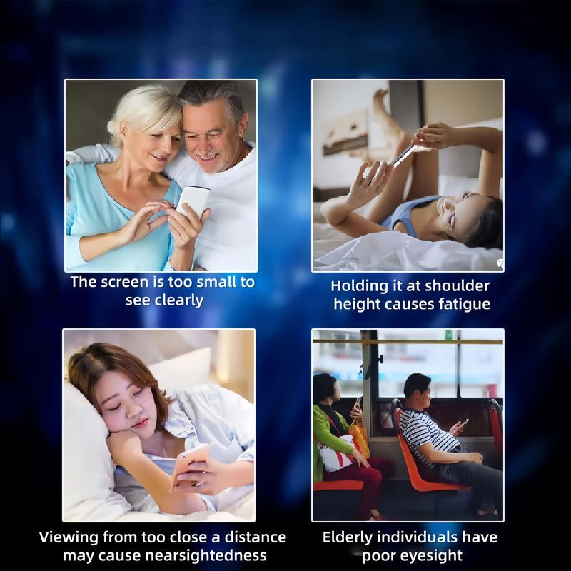 Experience Big Screen Entertainment Anywhere with the 12" Ultra-HD Mobile Phone Magnifier - Perfect for Eye Protection and Full-Screen Viewing